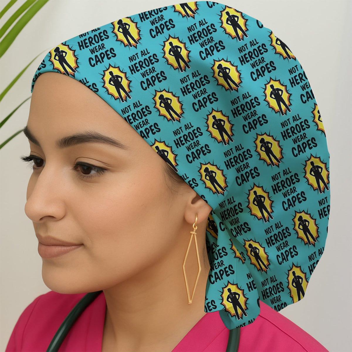 Not All Heroes Wear Capes Nurse Scrub Cap