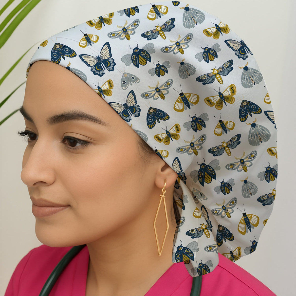 Butterfly Moth Insect Scrub Cap