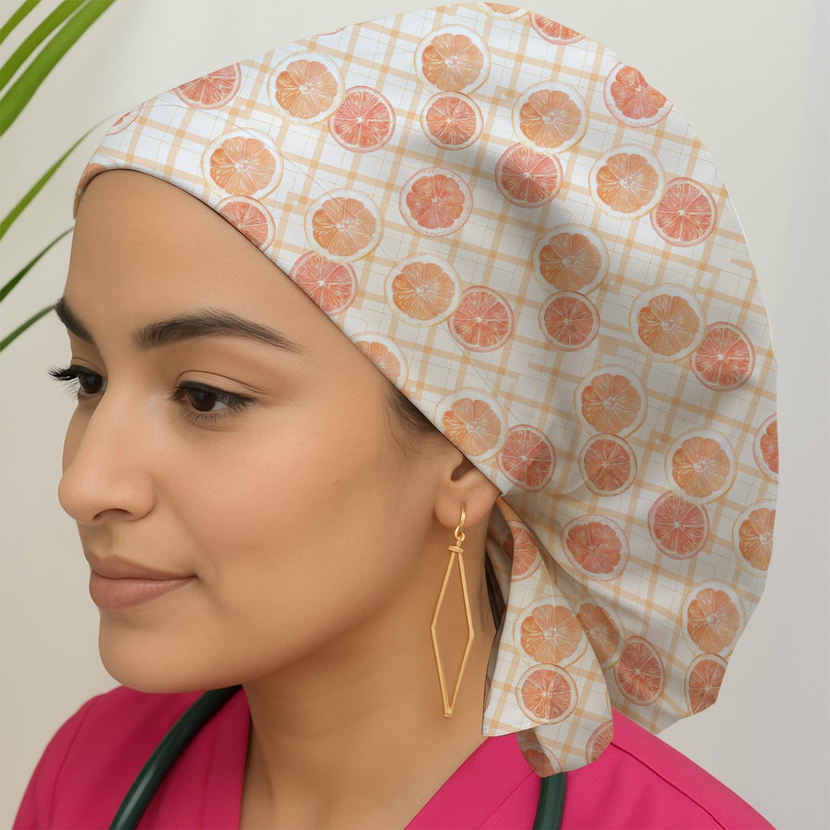 Fresh Grapefruit Slice Scrub Cap
