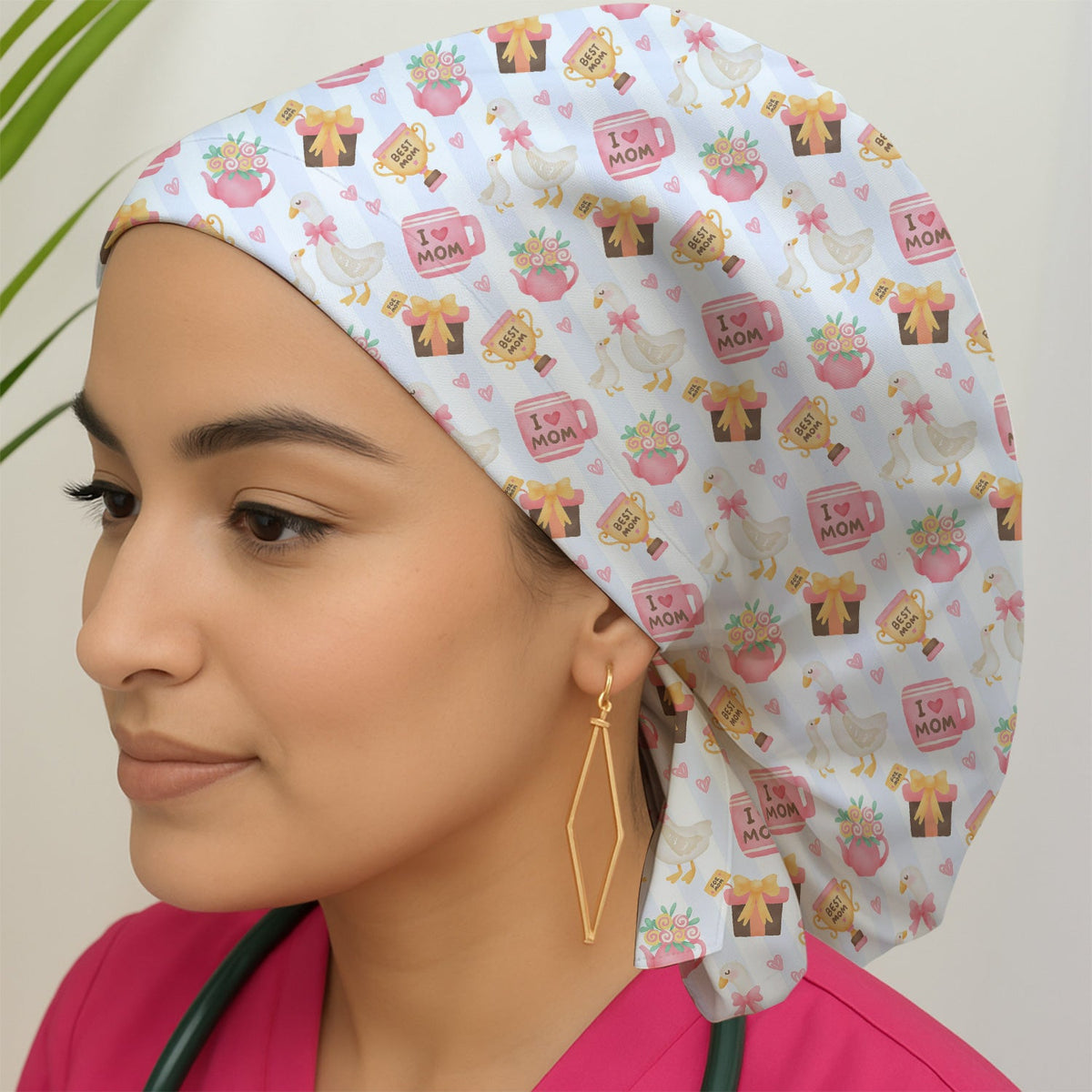 Sweet Nurse Mom Goose Trophy Scrub Cap