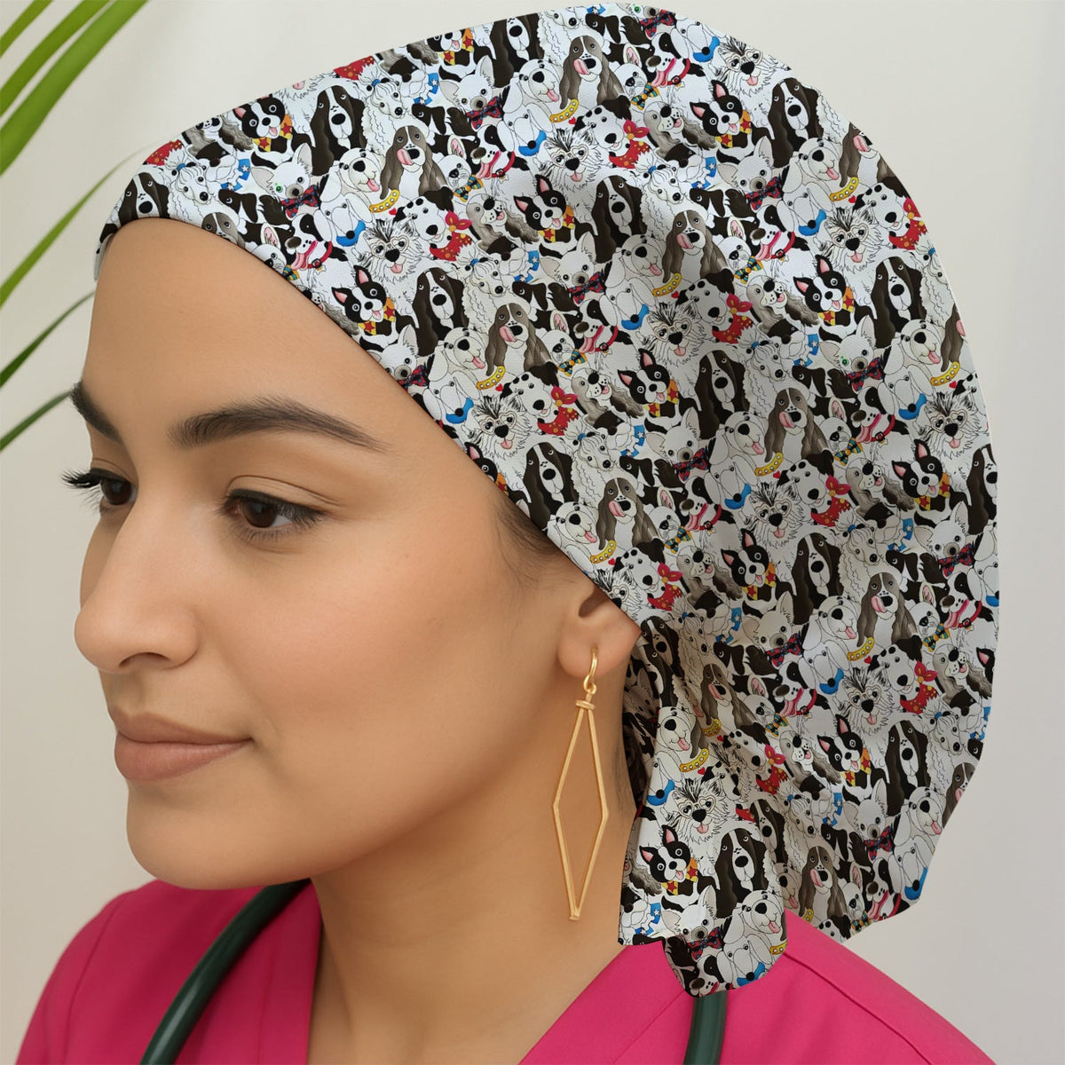 Dog All Over Print Scrub Cap