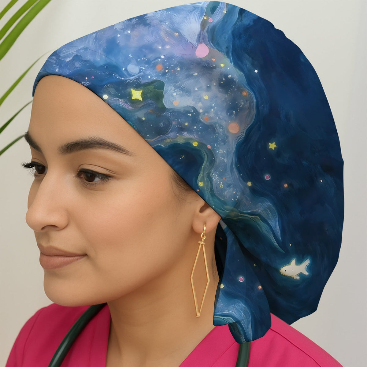 Marine Life Shark Scrub Cap