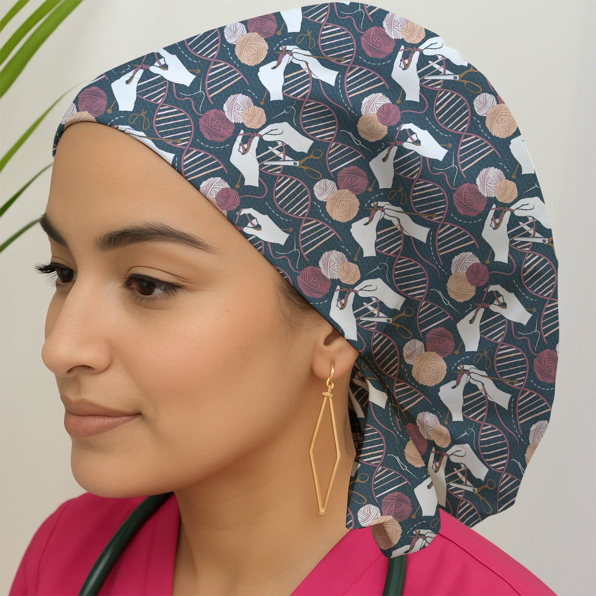 DNA Helix Yarn Scrub Cap