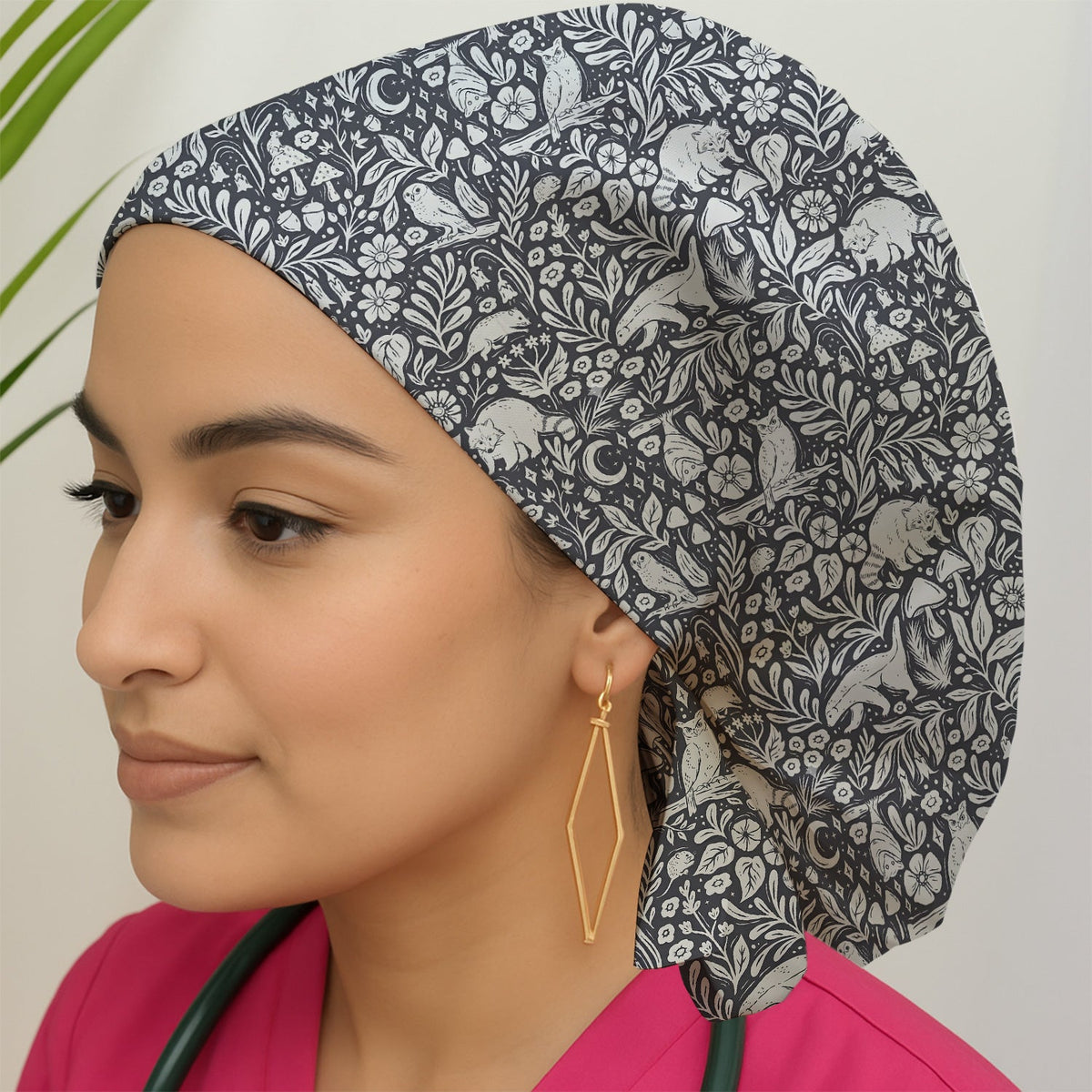 Woodland Animal Forest Scrub Cap