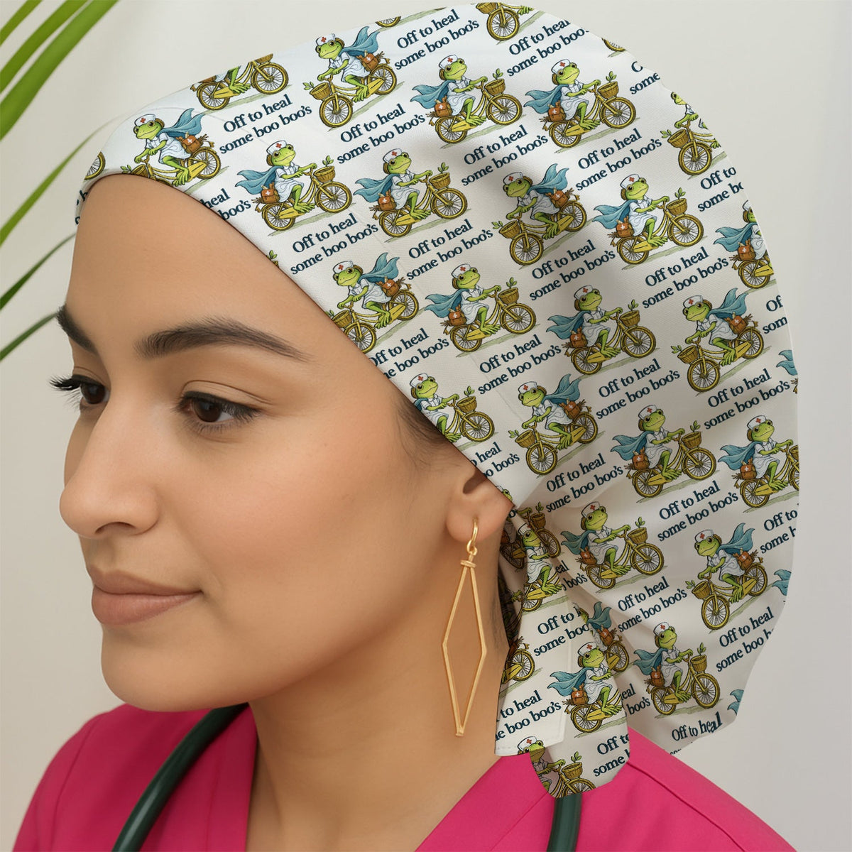 Nurse Frog Cycling Scrub Cap