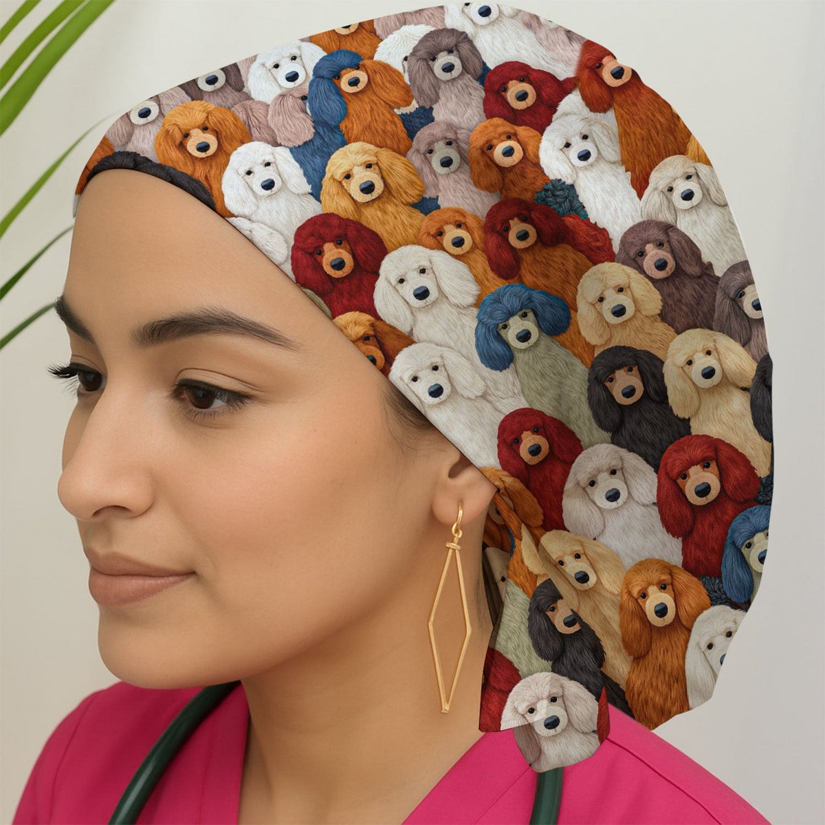 Poodle Dog Scrub Cap