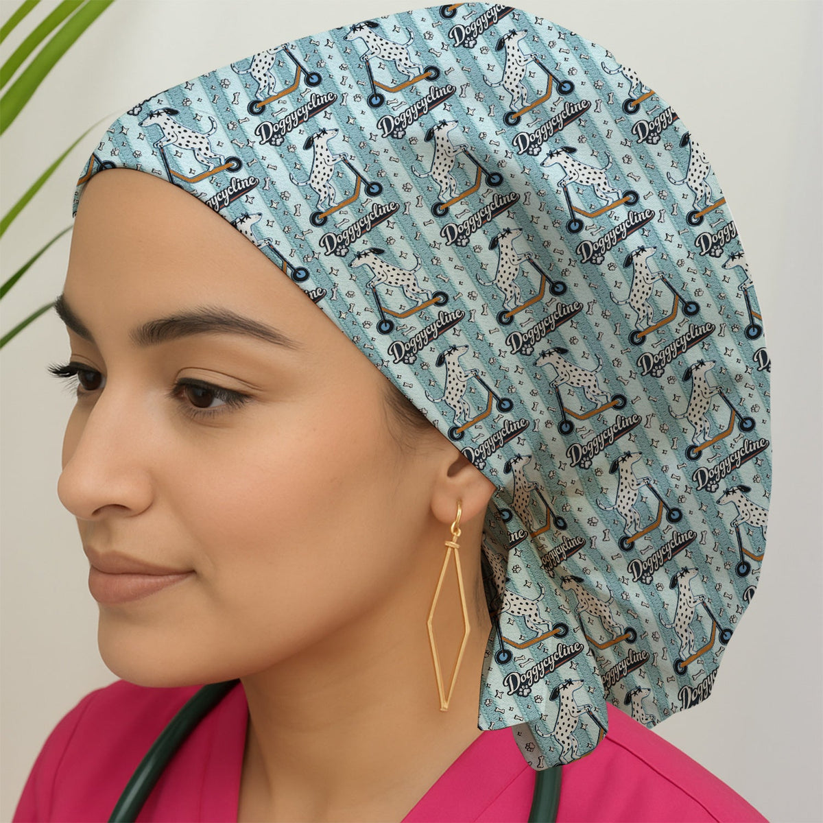Veterinary Dalmatian Scrub Cap