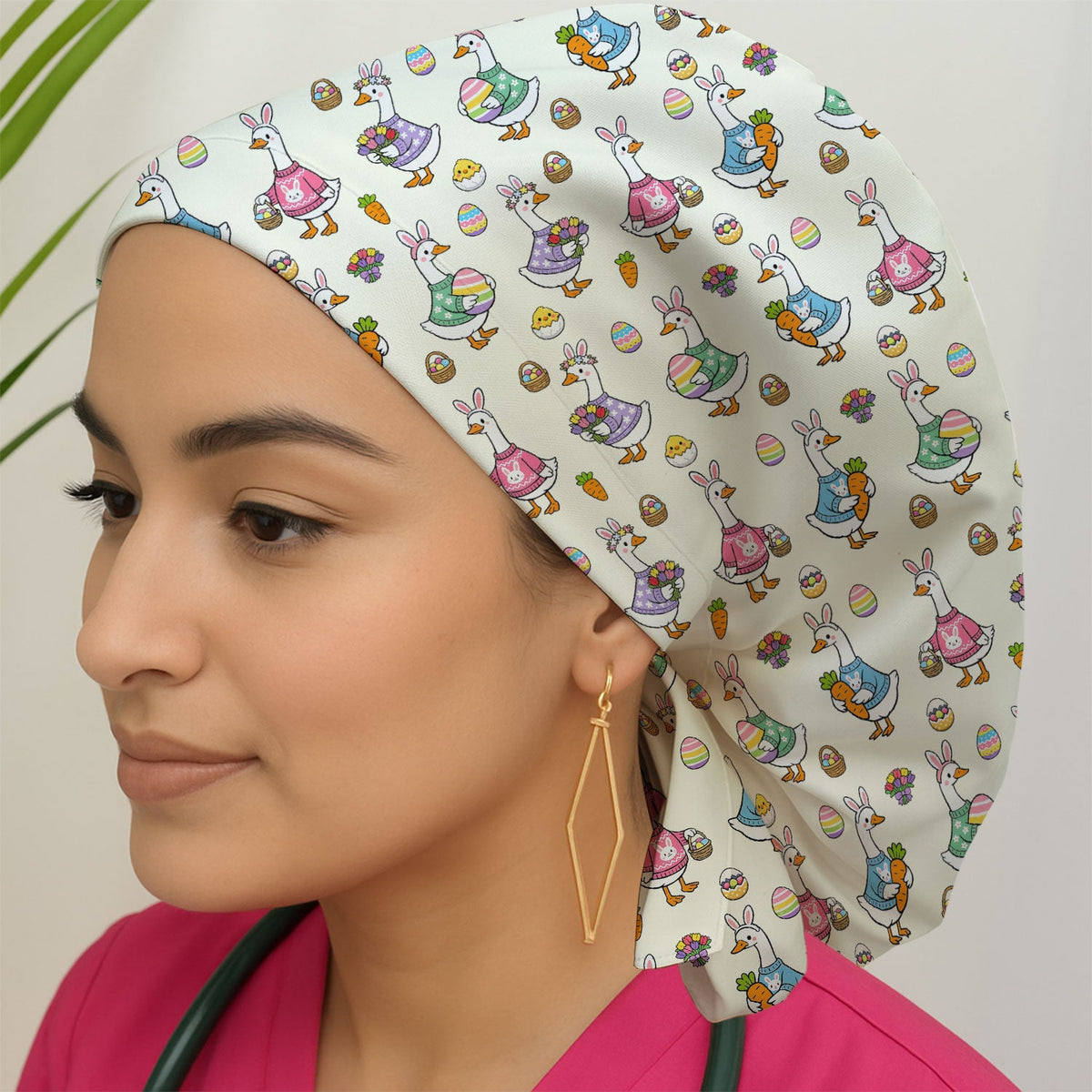 Goose Easter Scrub Cap