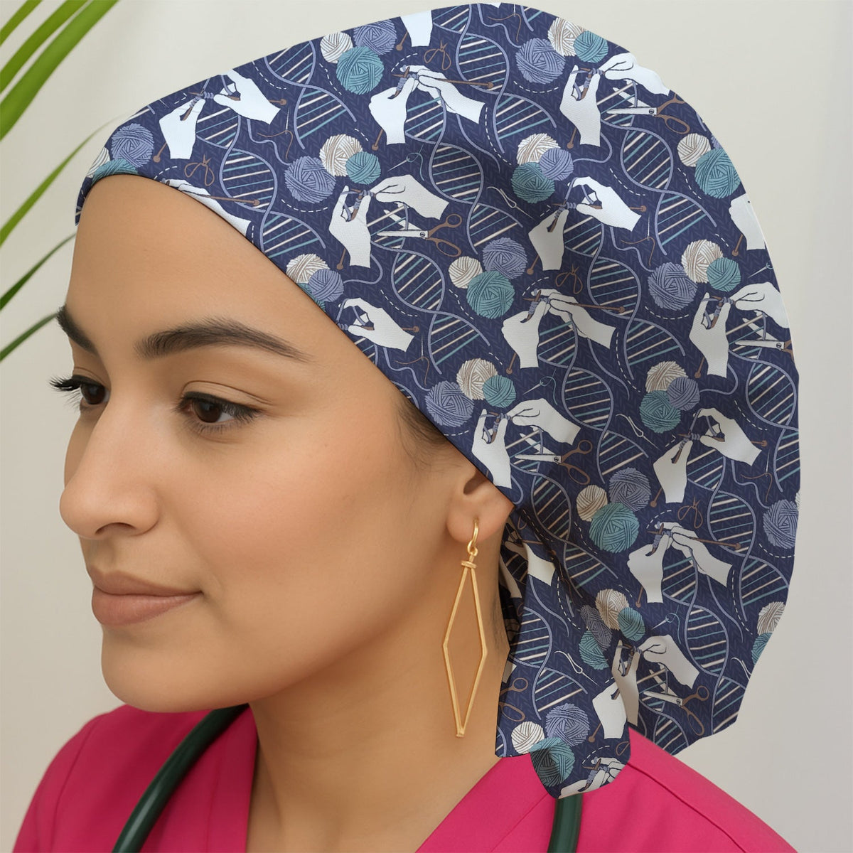 DNA Helix Yarn Scrub Cap