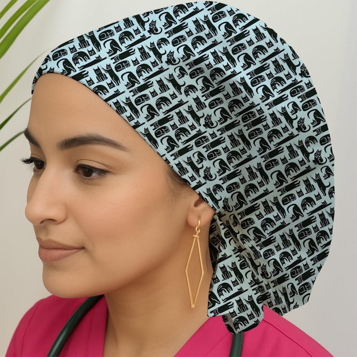 Funny Cat Poses Scrub Cap