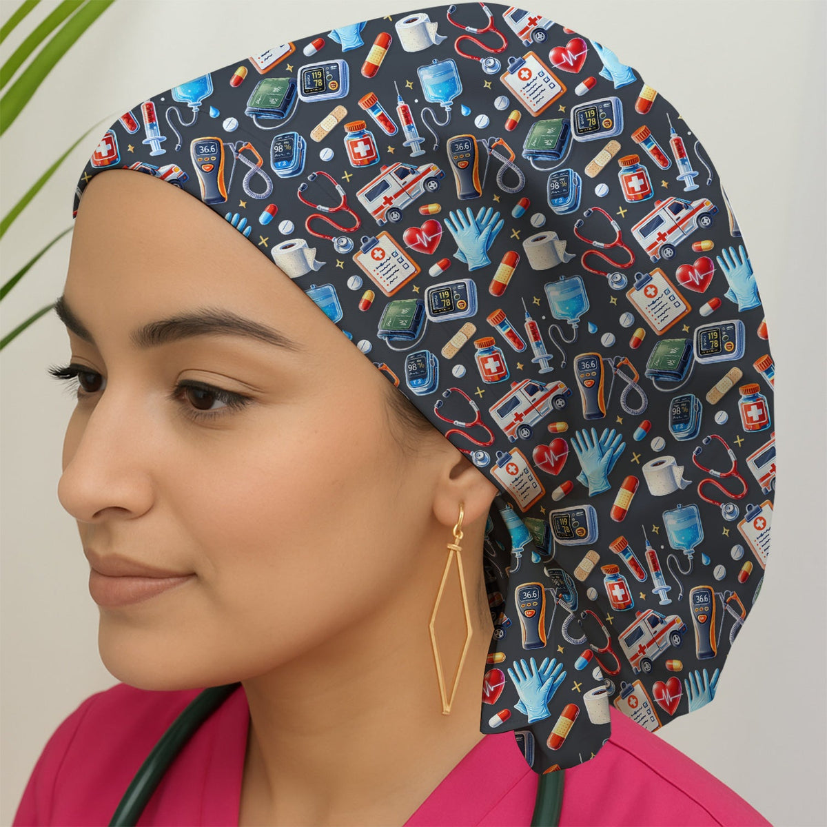 Ambulance Stethoscope Tools Scrub Cap