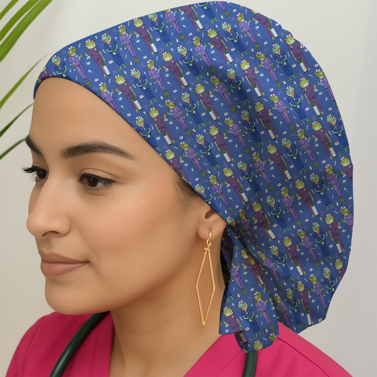 Frog Nurse Medical Scrub Cap