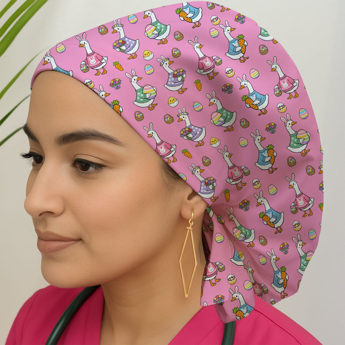Goose Easter Scrub Cap
