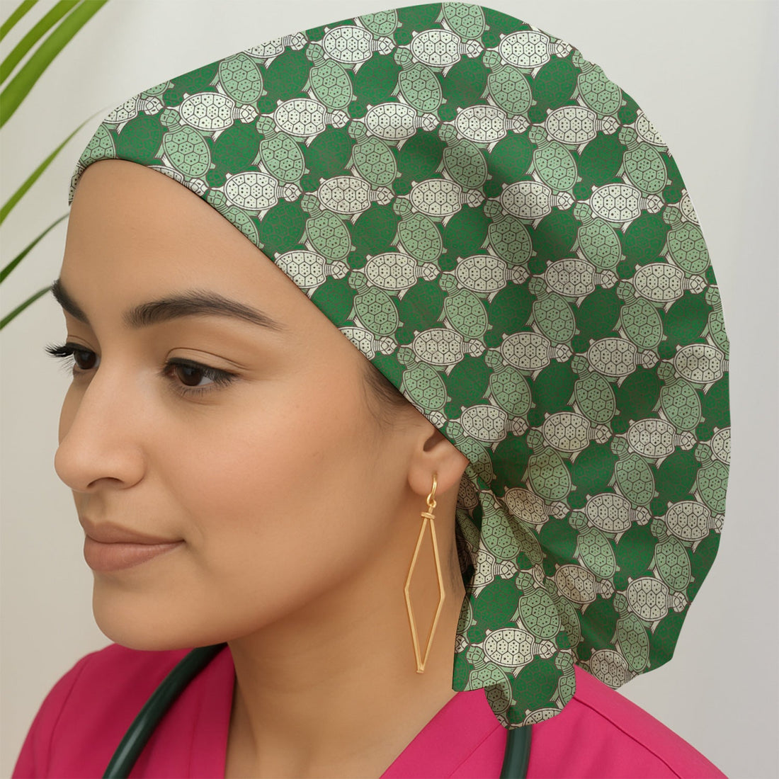 Green Sea Turtle Shell Scrub Cap