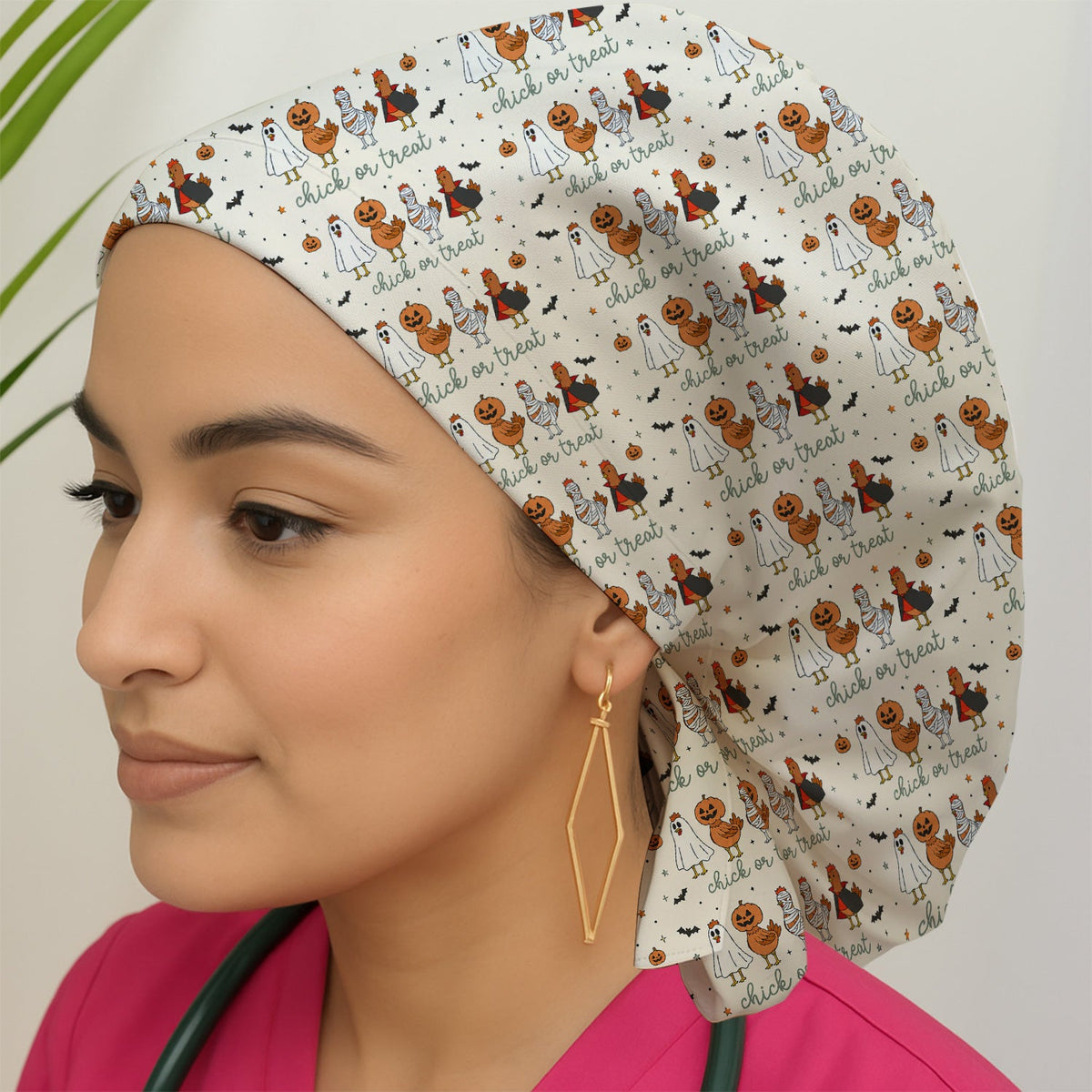 Chick Or Treat Scrub Cap - Halloween Gift For Nurse