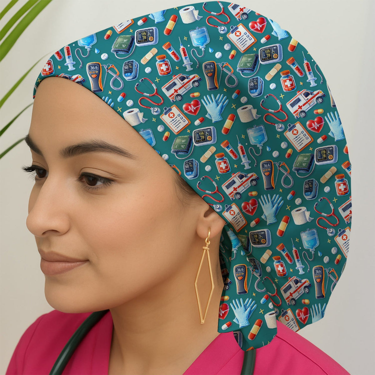 Ambulance Stethoscope Tools Scrub Cap
