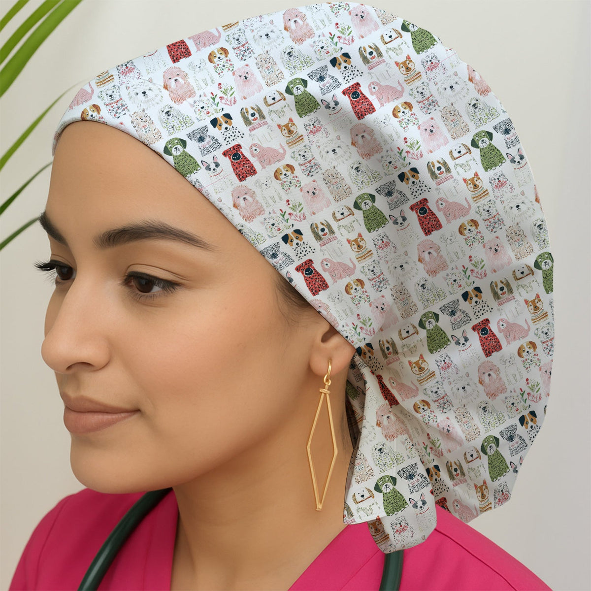 Dog Breeds Scrub Cap