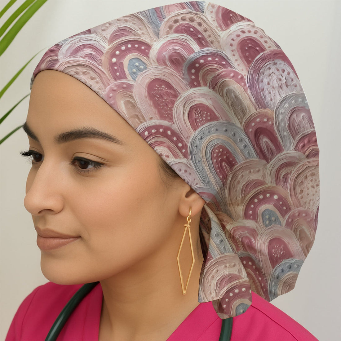 Aboriginal Dot Painting Dreamtime Tracks Scrub Cap