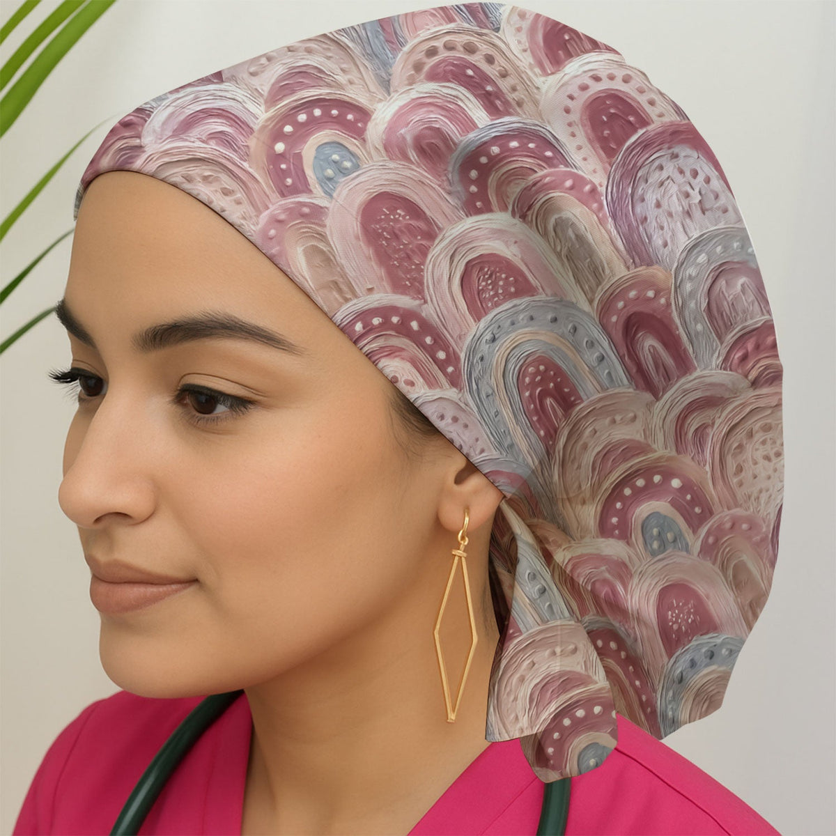 Aboriginal Dot Painting Dreamtime Tracks Scrub Cap