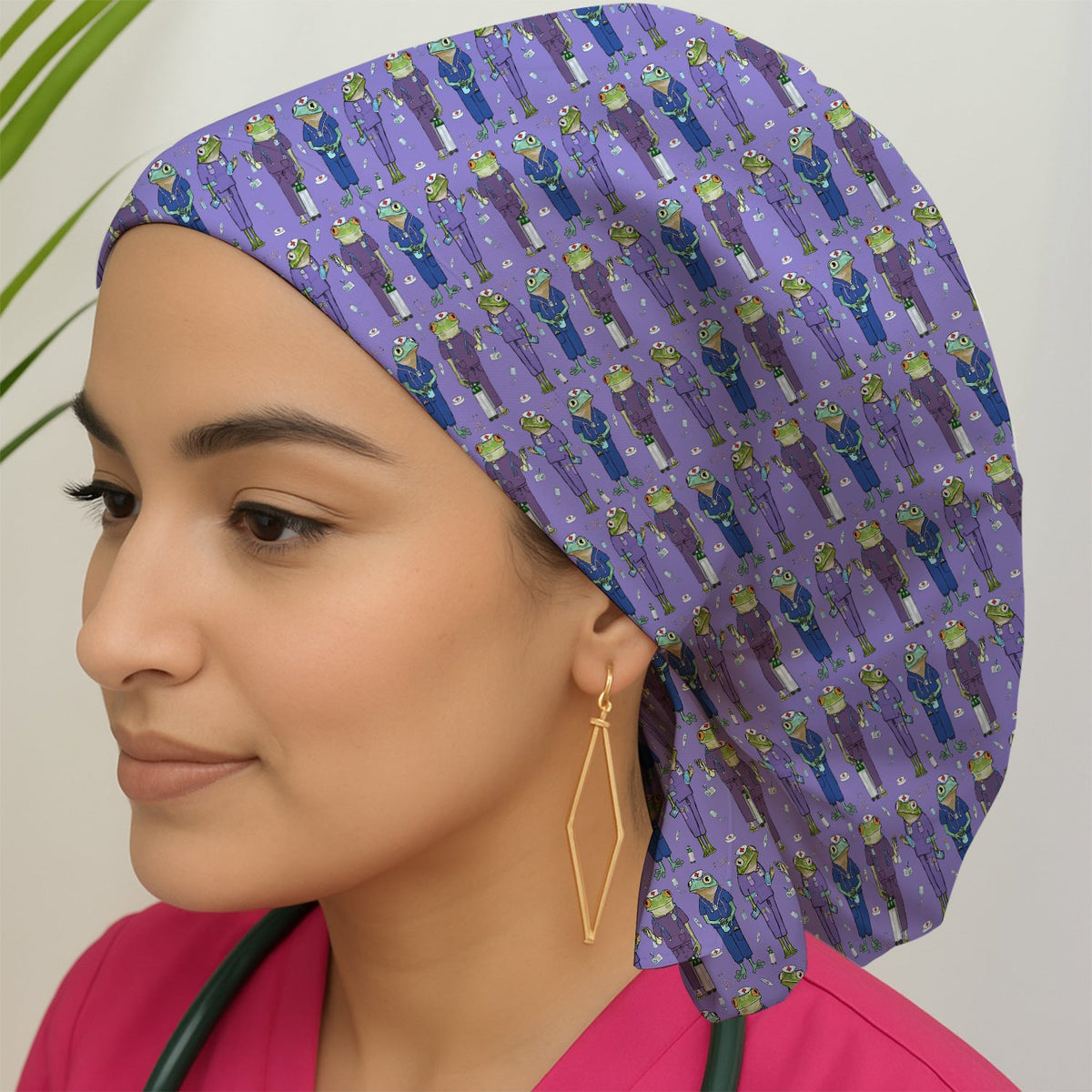 Frog Nurse Medical Scrub Cap