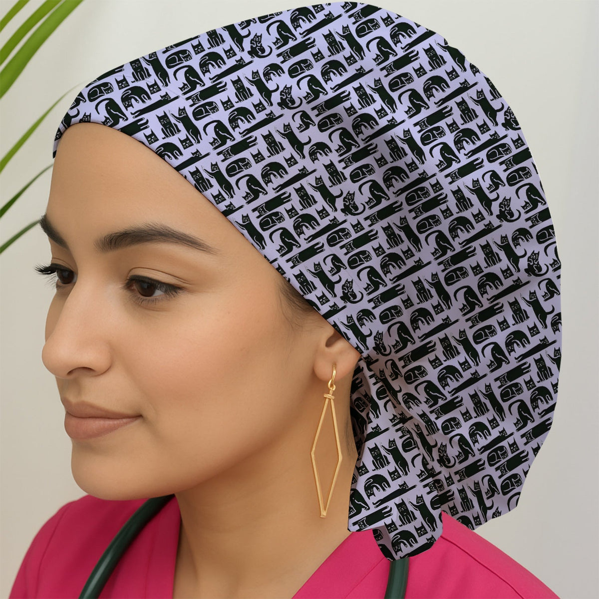 Funny Cat Poses Scrub Cap