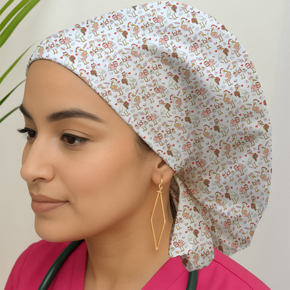Valentine Goose Scrub Cap