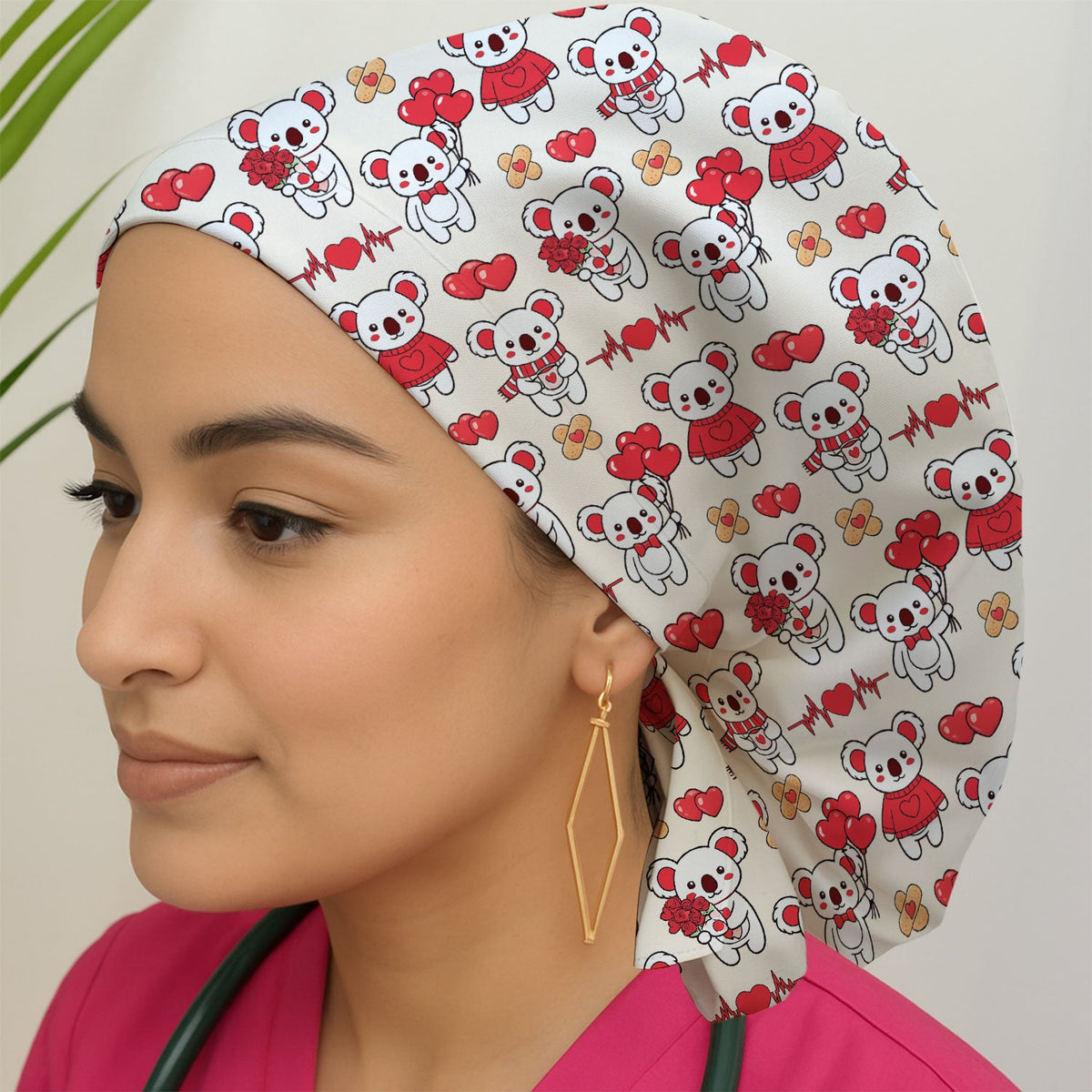 Sweet Koala Scrub Cap - Valentines Day Gift For Nurse