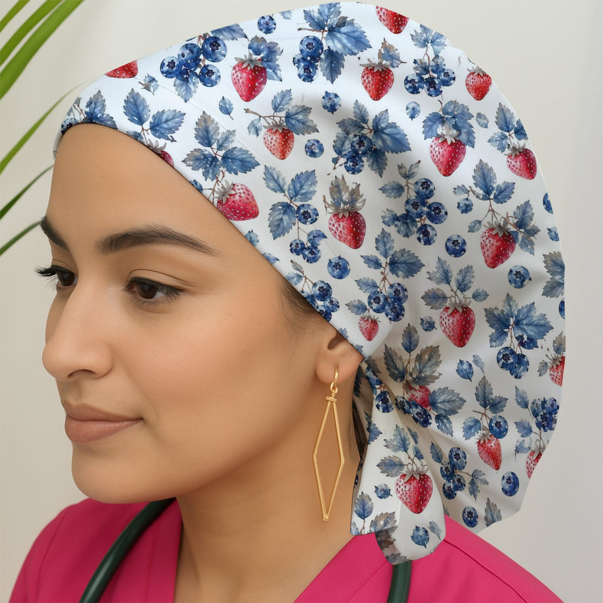 Strawberry & Blueberry Leaf Scrub Cap