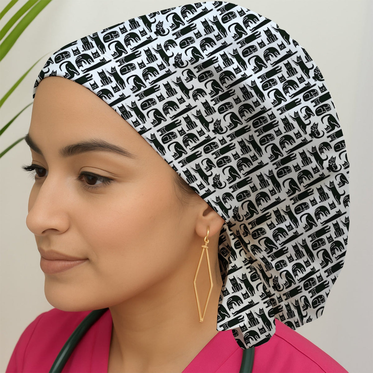 Funny Cat Poses Scrub Cap