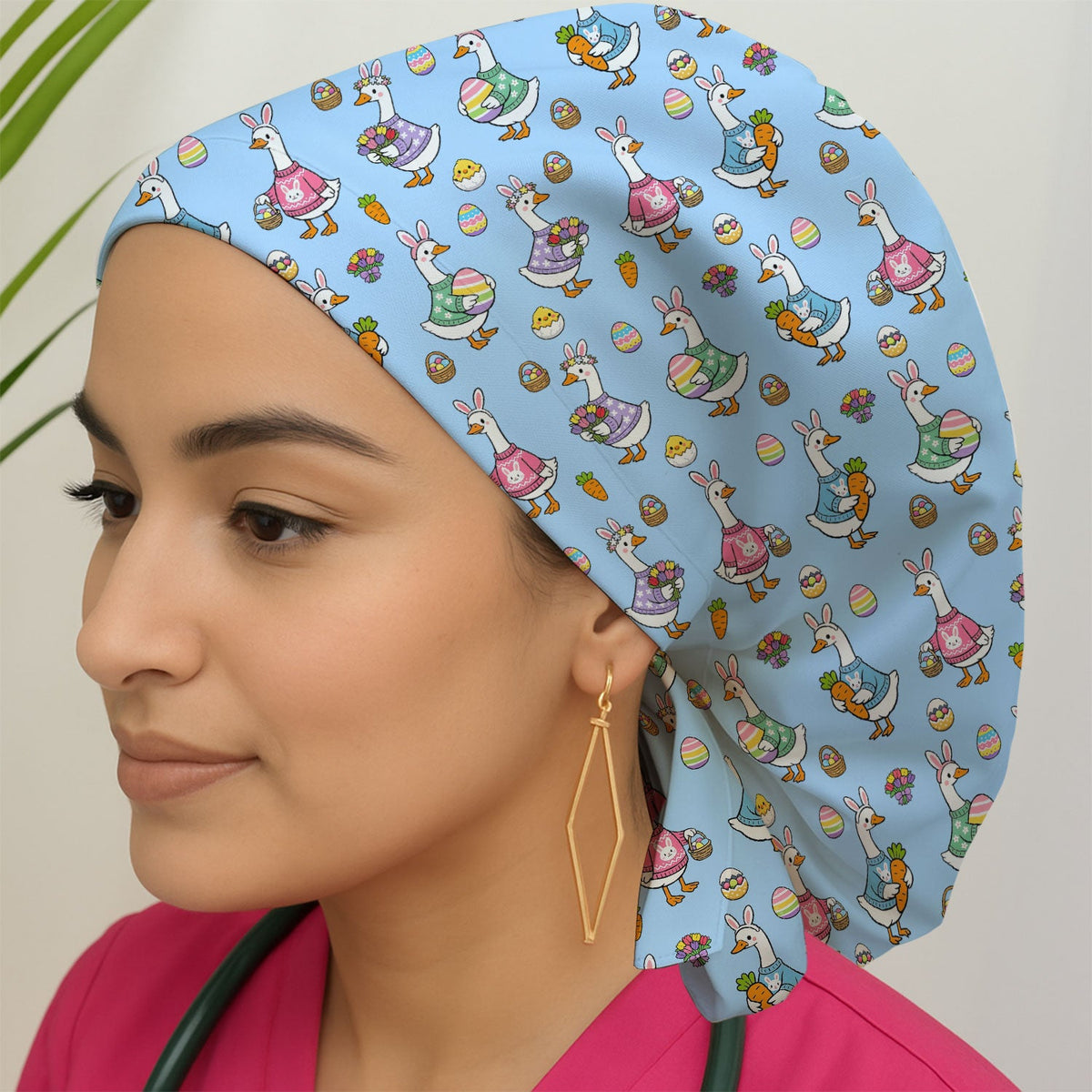 Goose Easter Scrub Cap
