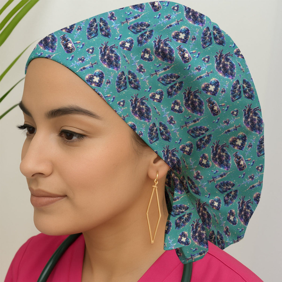 Galaxy Anatomical Heart Lung Syringe Scrub Cap