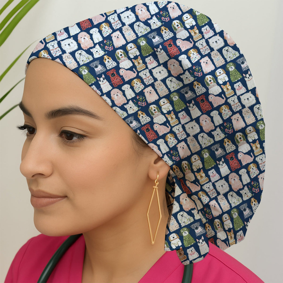 Dog Breeds Scrub Cap