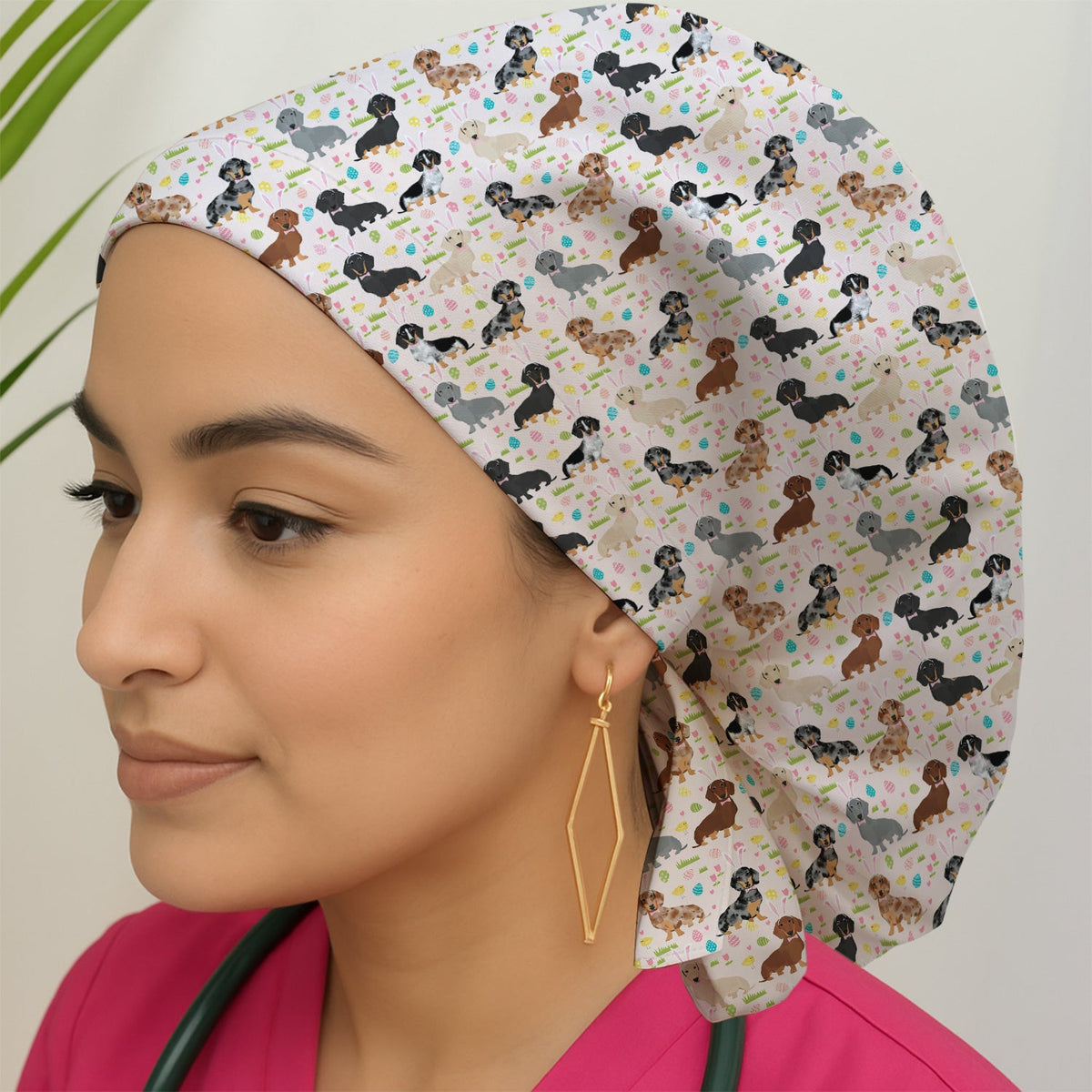 Dachshund Dog Scrub Cap - Easter Gift For Nurse