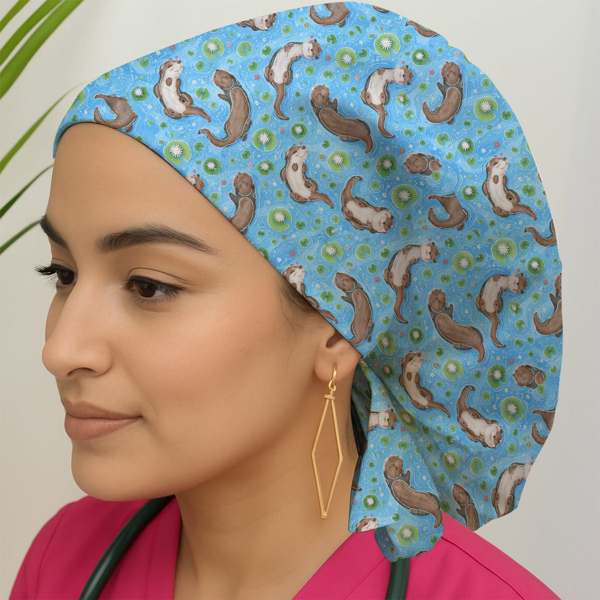 Otter Lily Pond Scrub Cap
