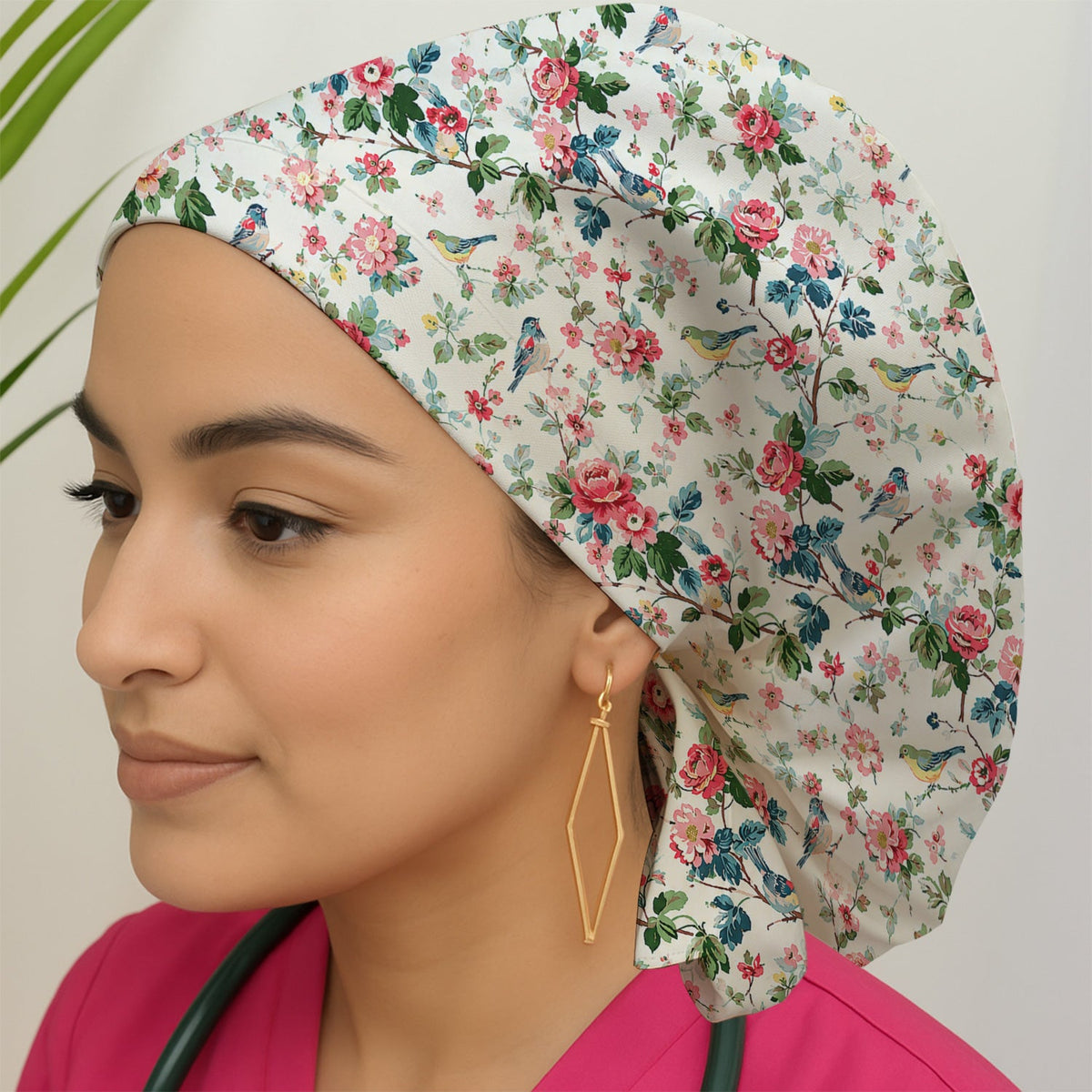 Songbird Rose Garden Scrub Cap