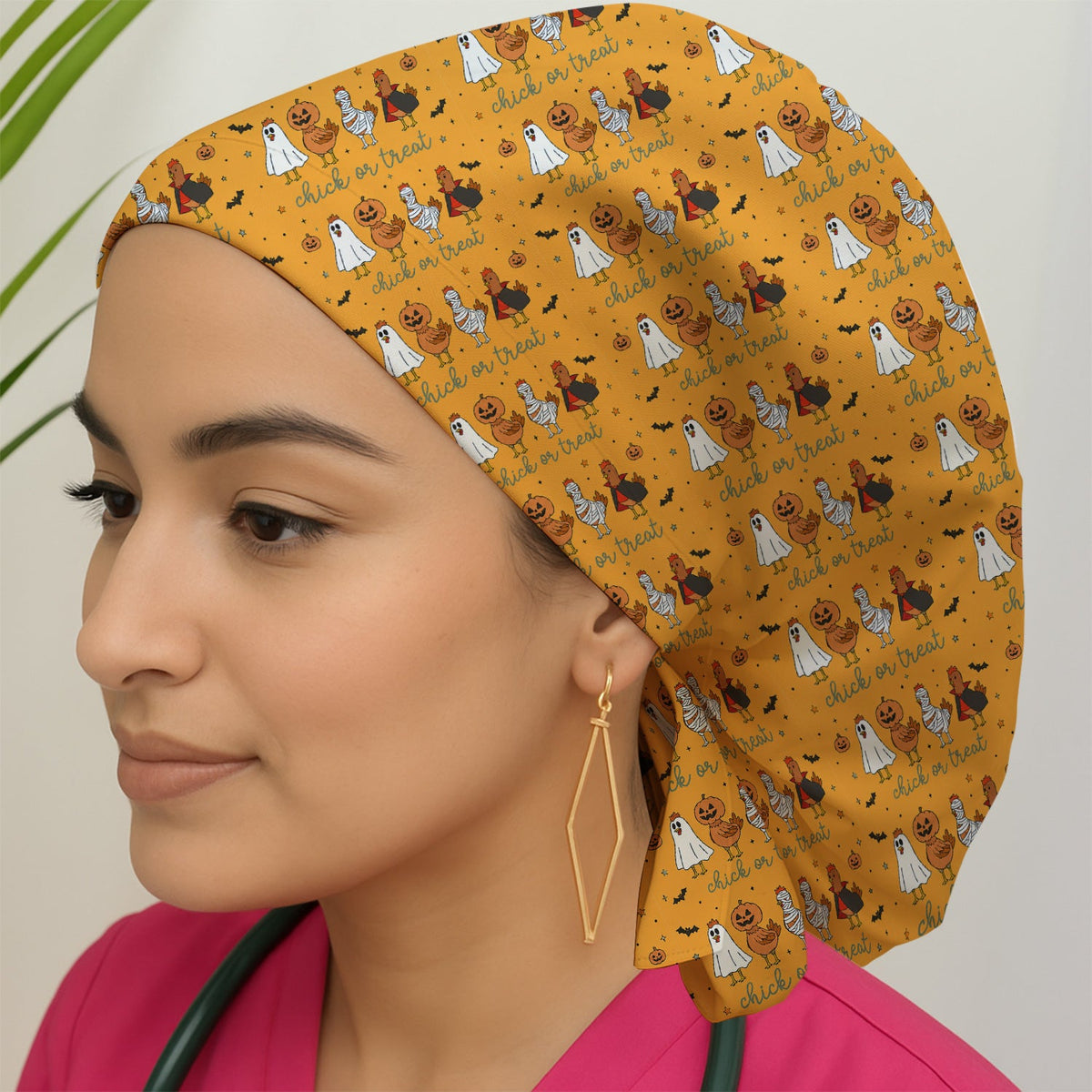 Chick Or Treat Scrub Cap - Halloween Gift For Nurse
