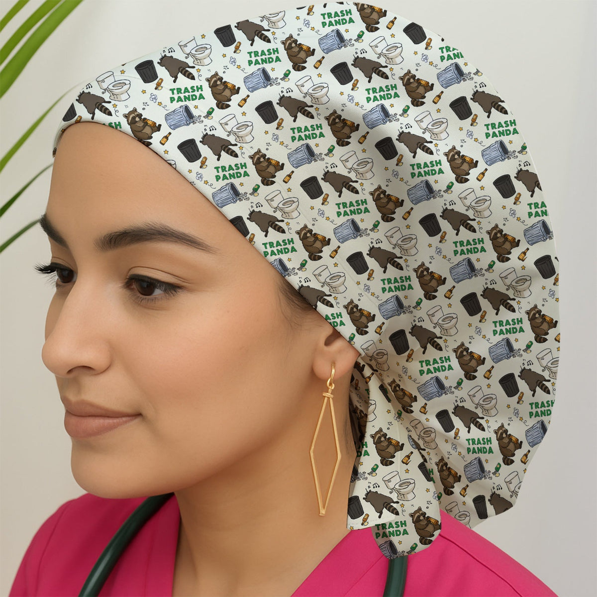 Trash Panda Raccoon Scrub Cap