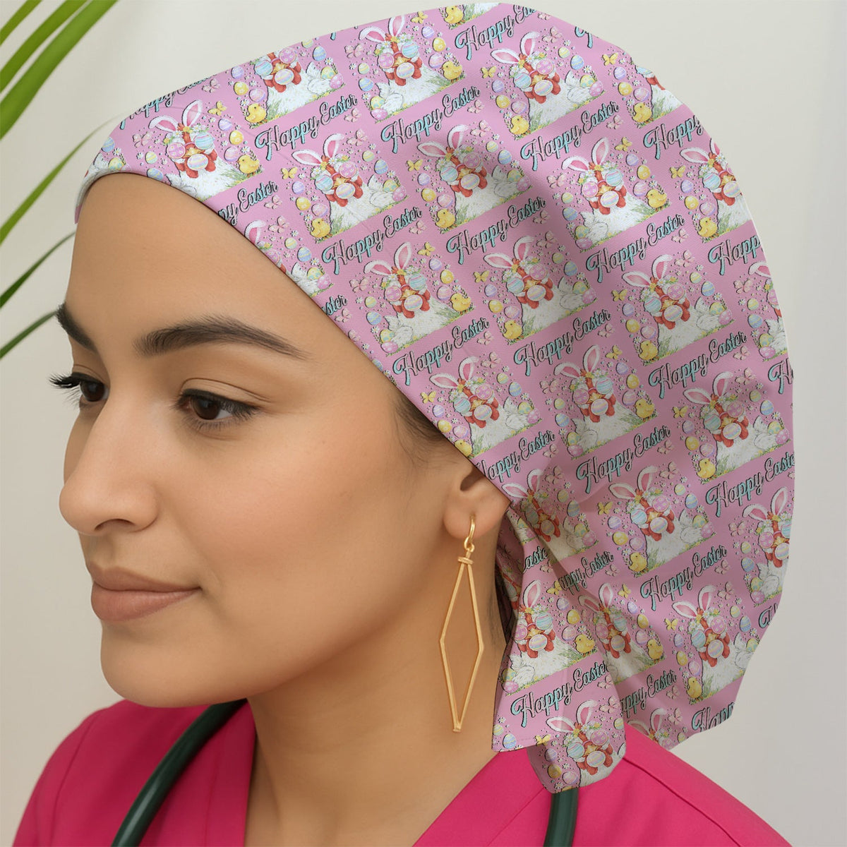 Bunny Eggs Scrub Cap - Easter Gift For Nurse