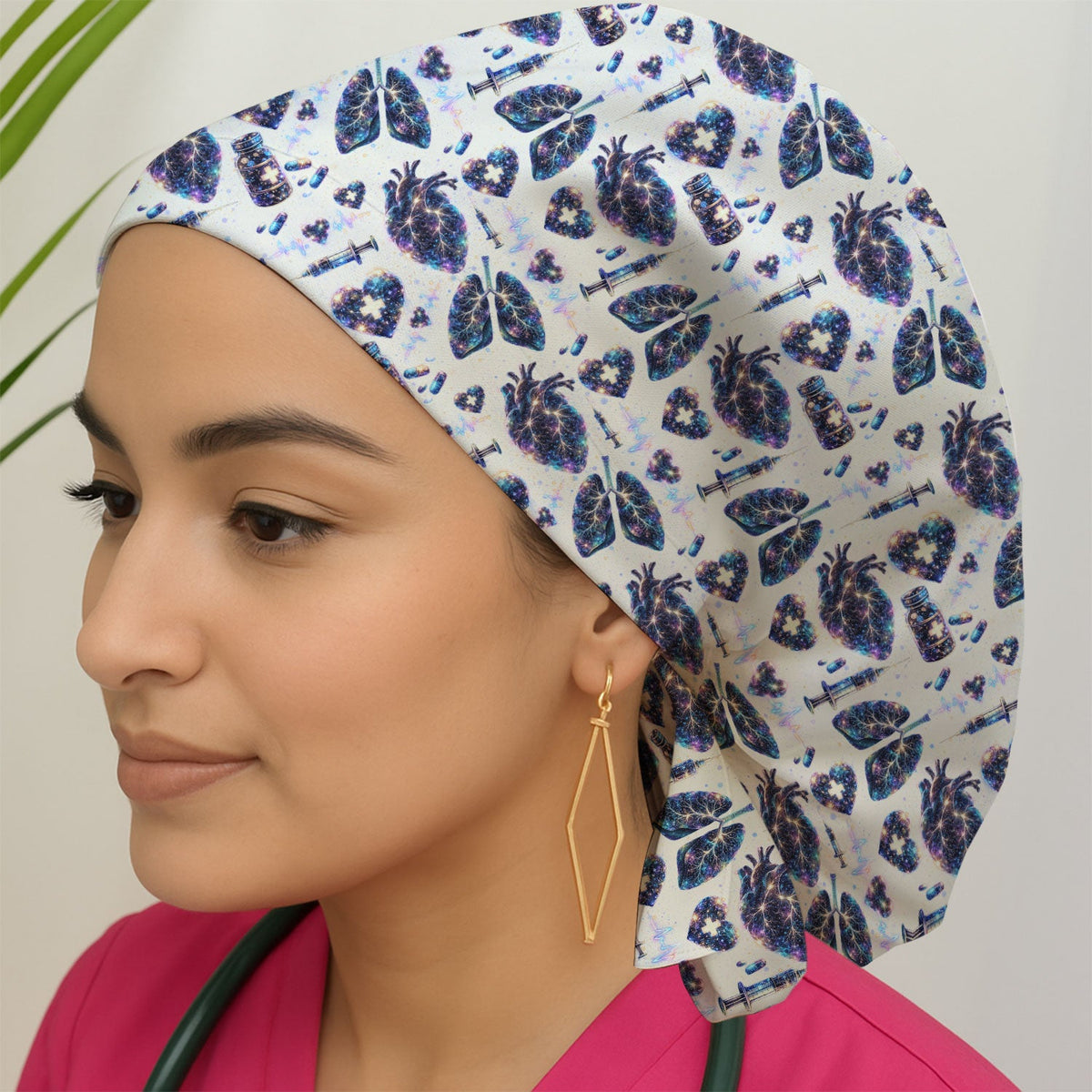 Galaxy Anatomical Heart Lung Syringe Scrub Cap