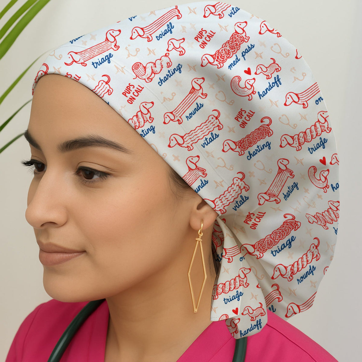 Pups On Call Dachshund Scrub Cap