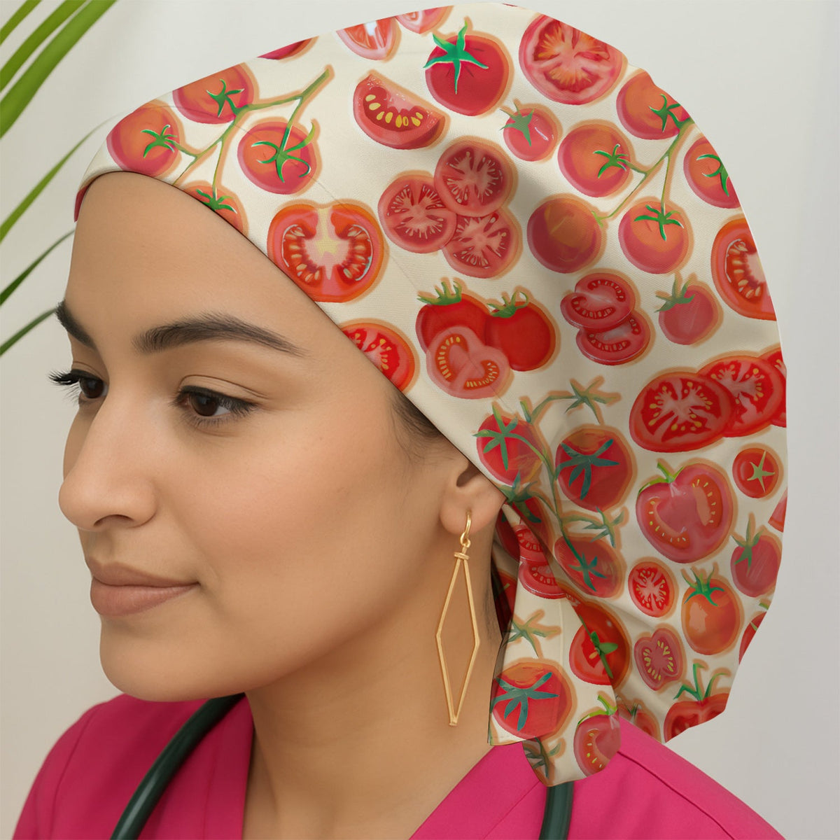 Fresh Cherry Tomato Slices Scrub Cap