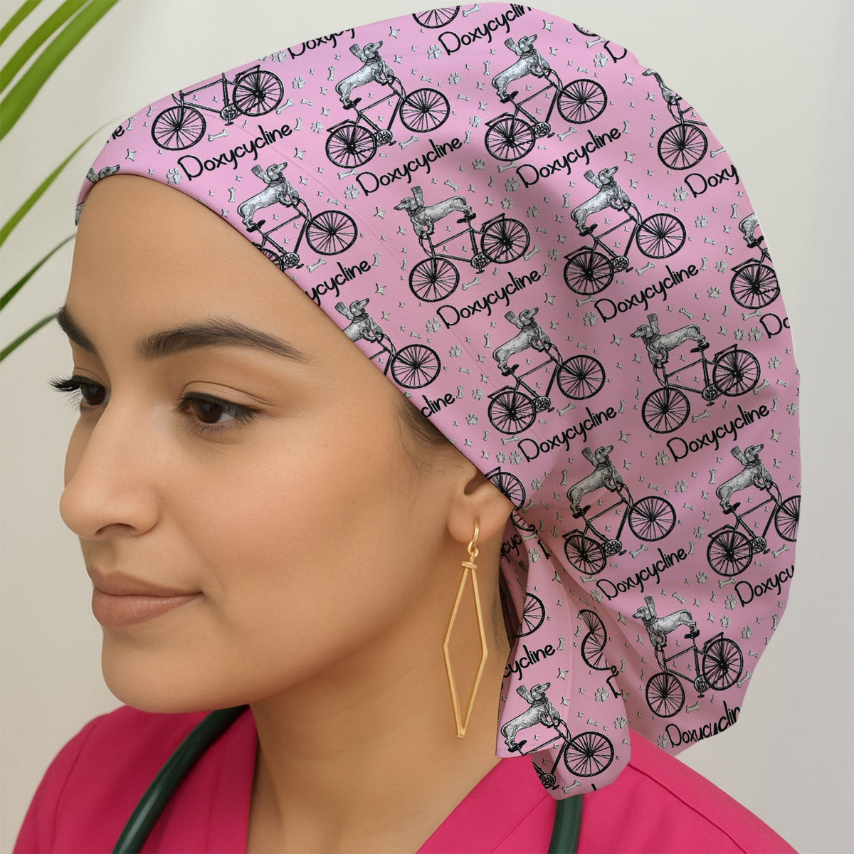 Doxycycline Dog Bicycle Scrub Cap