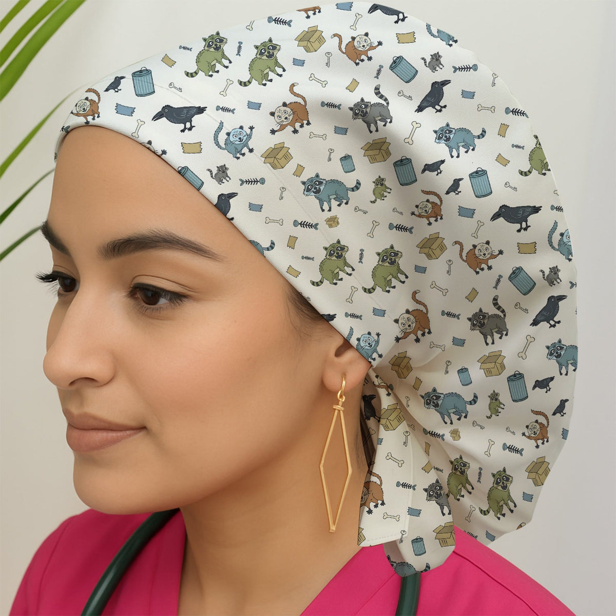Trash Raccoon Scrub Cap