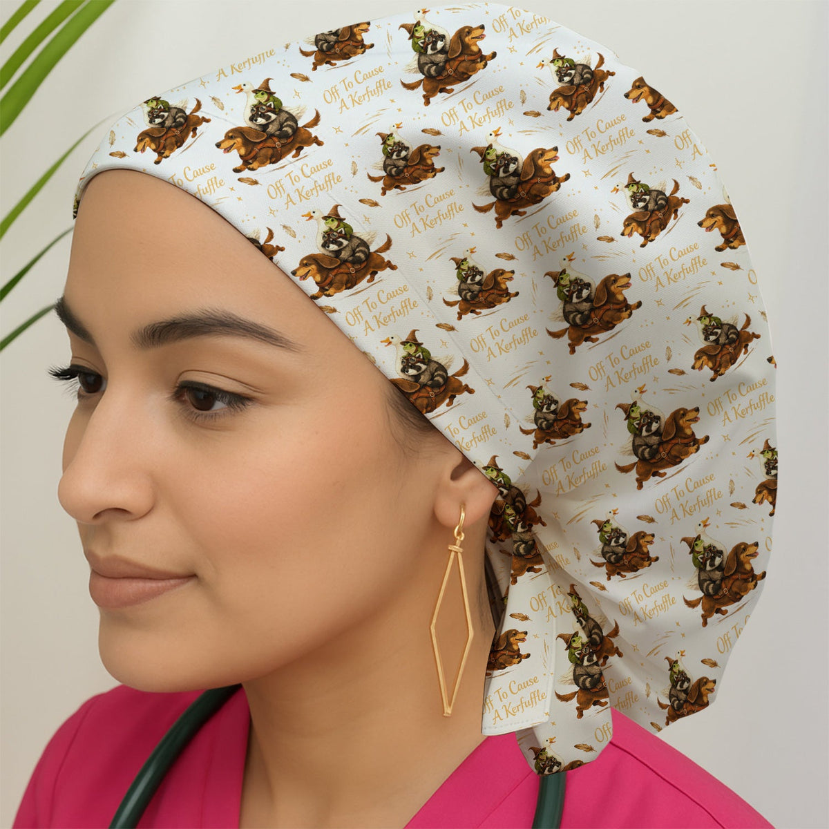 Off To Cause A Kerfuffle Scrub Cap - Halloween Gift