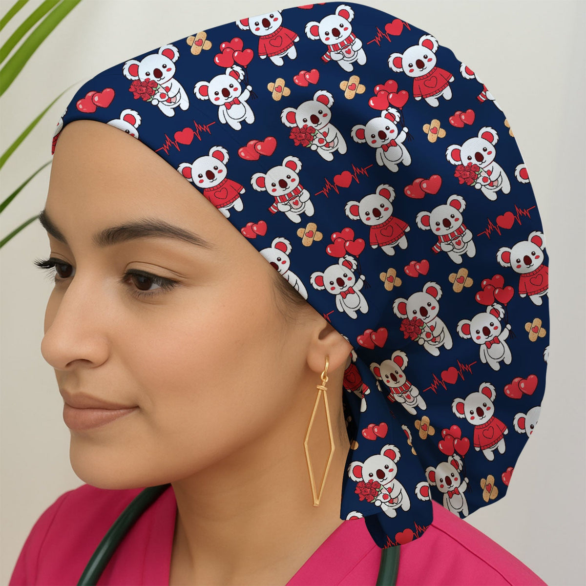 Sweet Koala Scrub Cap - Valentines Day Gift For Nurse