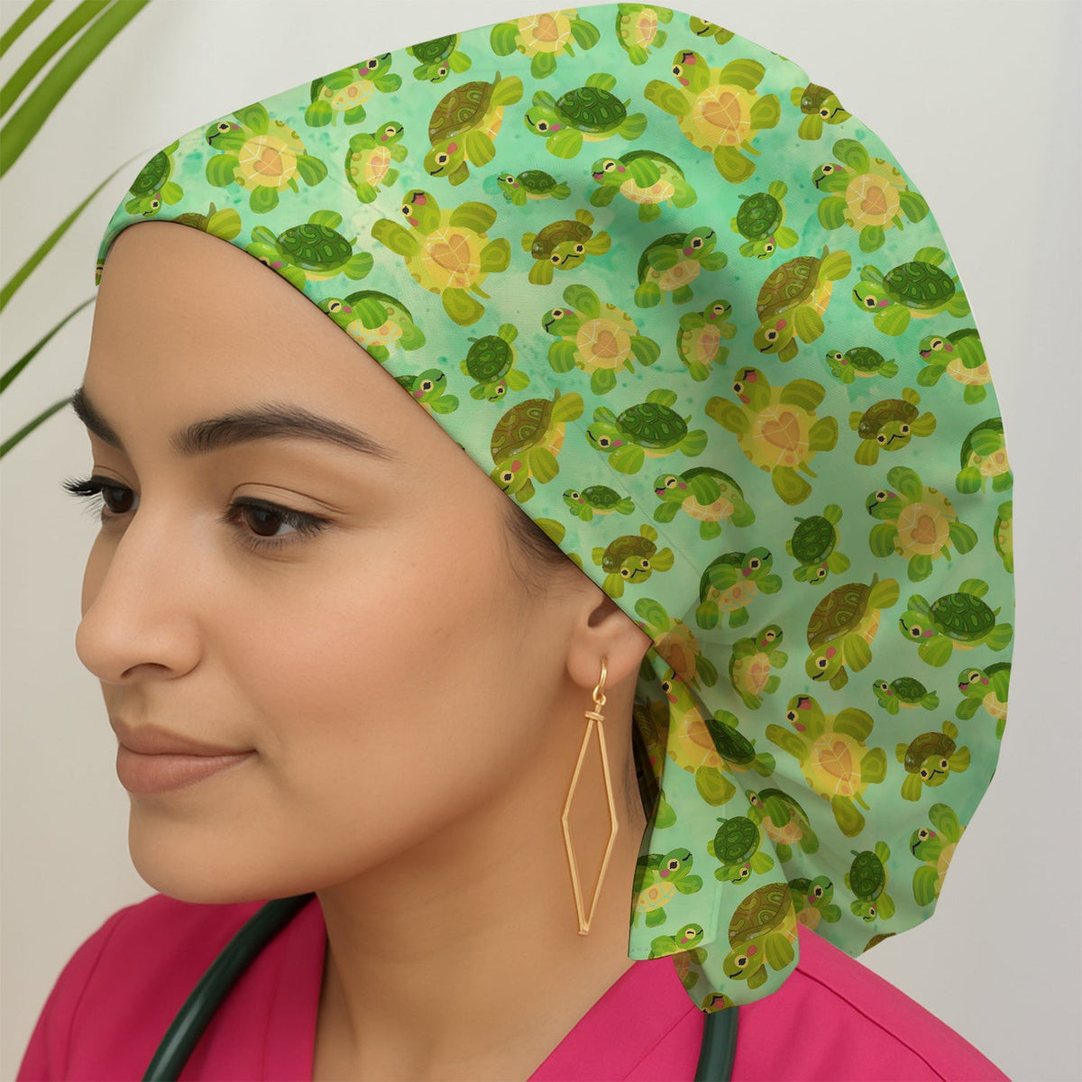 Green Sea Turtle Scrub Cap