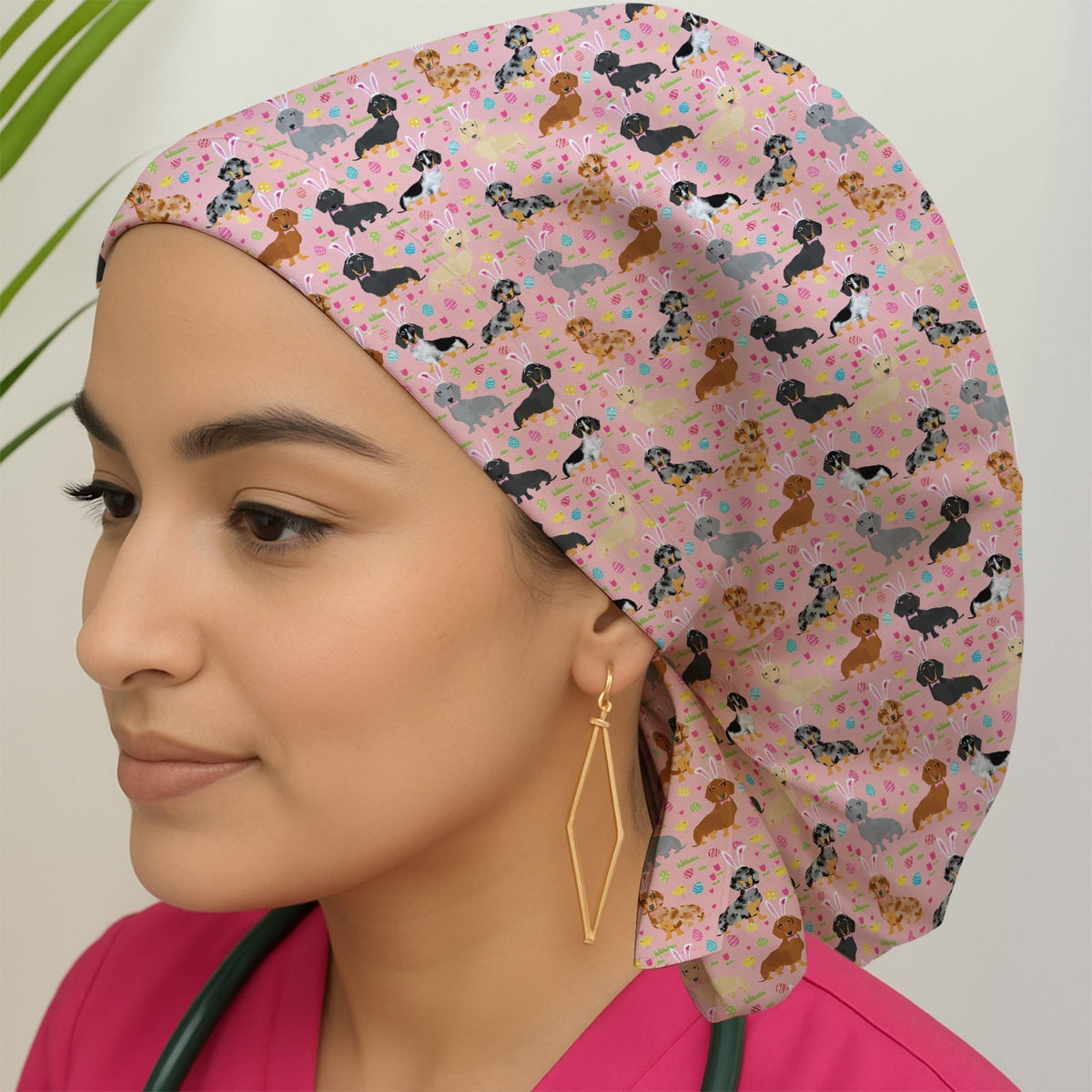 Dachshund Dog Scrub Cap - Easter Gift For Nurse