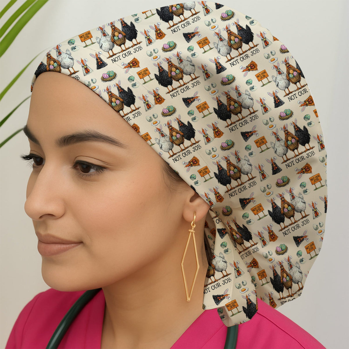 Chicken Humor Scrub Cap - Easter Gift