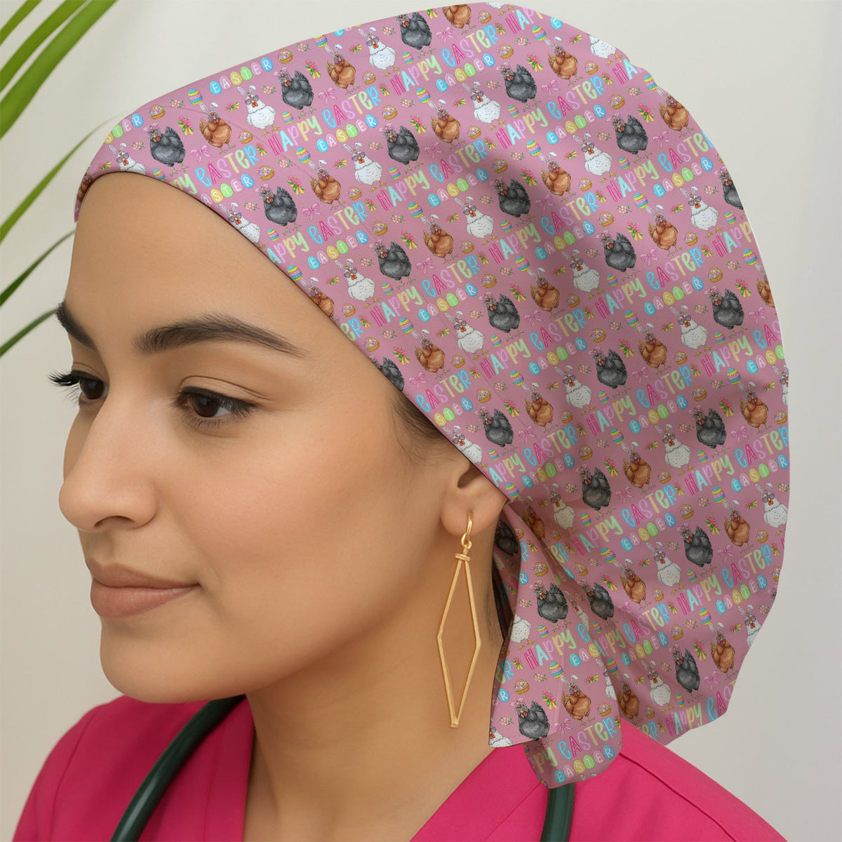 Bunny Eggs Scrub Caps - Easter Gift For Nurse