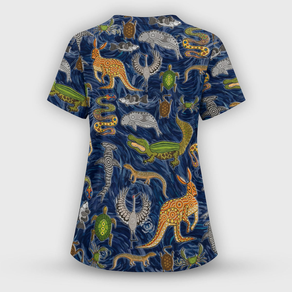 Crocodile Turtle Snake Nurse Scrub Set
